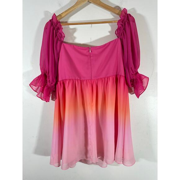 LOVERS & FRIENDS Camila Mini Dress in Sunrise Womans Large Folklore Fairy - Picture 8 of 13